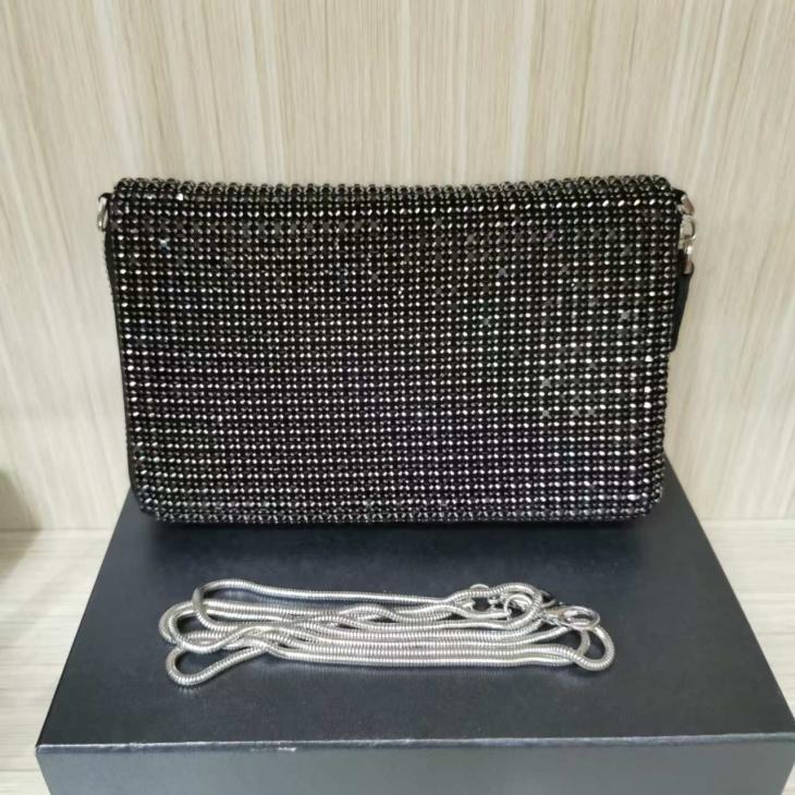 Bags |  Womens Black Bead Embellished Zip Clutch Bag Accessories Bags