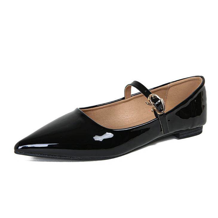 Ballet Pumps |  Womens Black Patent Pointy Mary Jane Ballet Pumps Ballet Pumps Ballet Pumps