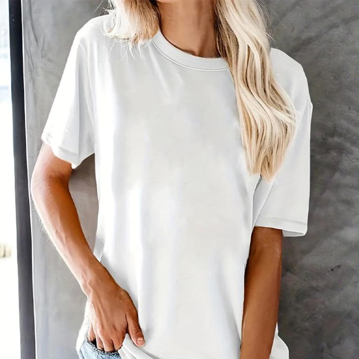 Basics |  Womens Tall White Cotton T-Shirt Basics Basics