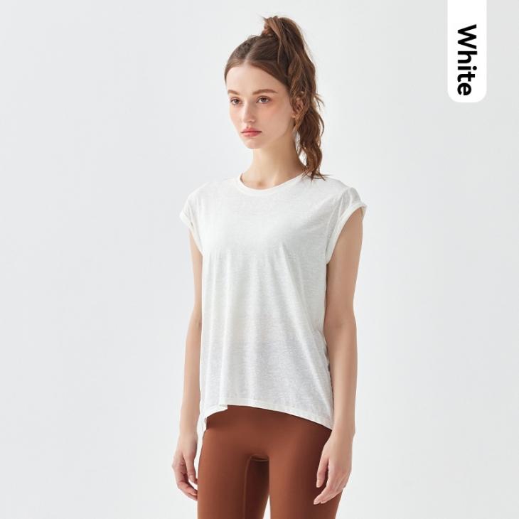 Basics |  Womens White Relaxed Crew Neck T-Shirt Basics Basics