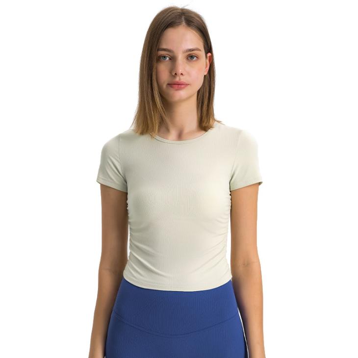 Basics |  Womens White Ribbed Frill T-Shirt Basics Basics