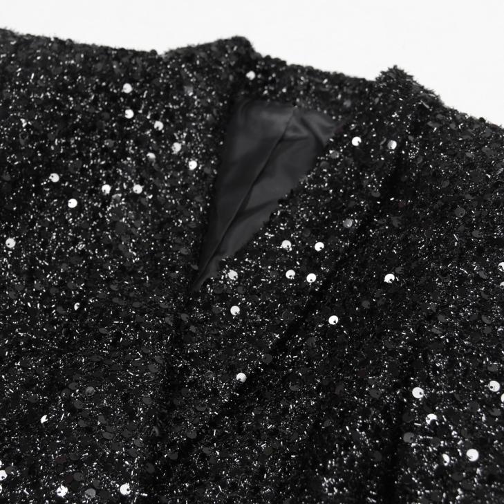 Blazers |  Womens Black Sequin Blazer Blazers Blazers