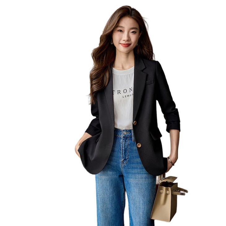 Blazers |  Womens Black Textured Stretch Jersey Blazer Blazers Blazers