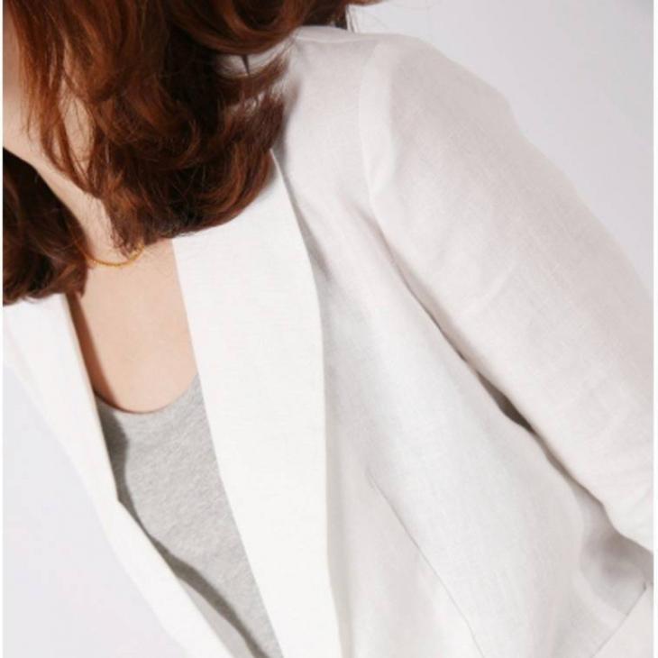 Blazers |  Womens White Textured Stretch Blazer Blazers Blazers