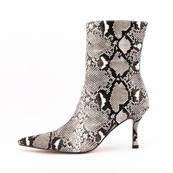 Boots |  Womens Off White Snakeskin Knee High Boots Boots Boots