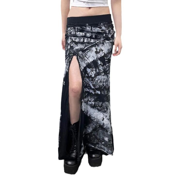 Co-Ords |  Womens Black Flocked Mesh Midi Skirt Clothing Co-Ords