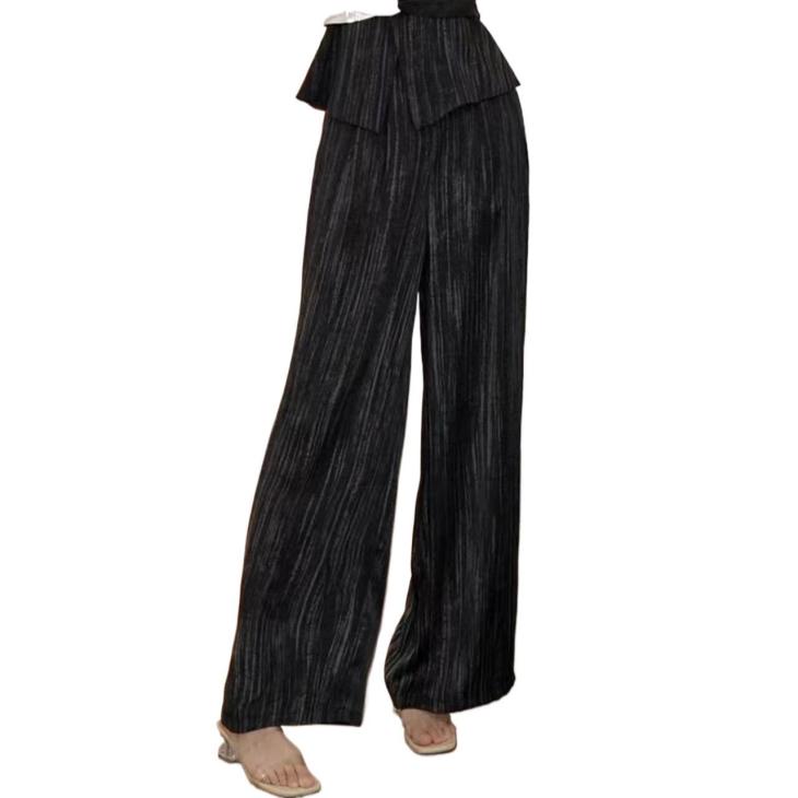 Co-Ords |  Womens Olive Pleated Wide-Leg Trousers Clothing Co-Ords