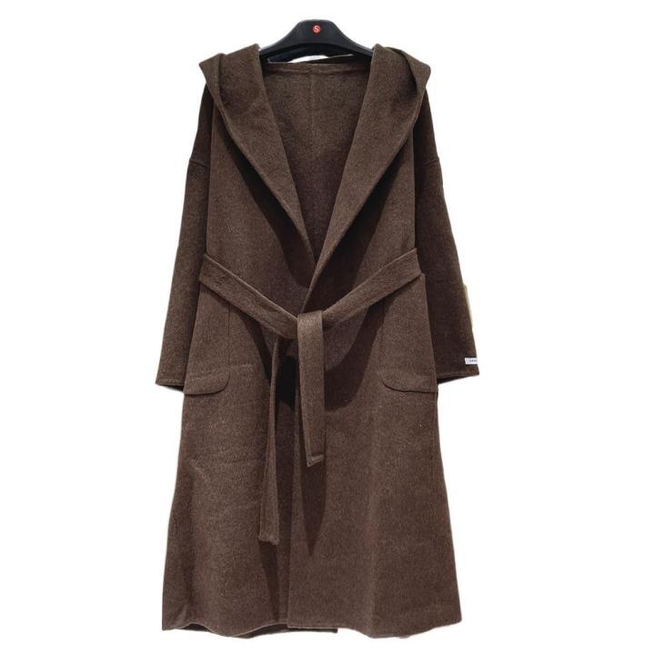 Coats & Jackets |  Womens Burgundy Unlined Hooded Wrap Coat Clothing Coats & Jackets