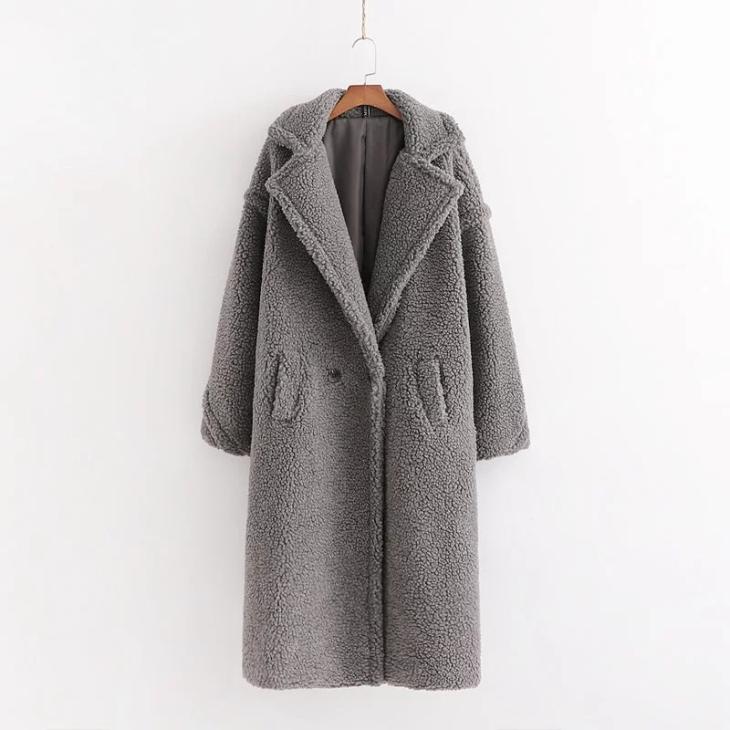 Coats & Jackets |  Womens Mink Borg Longline Coat Clothing Coats & Jackets