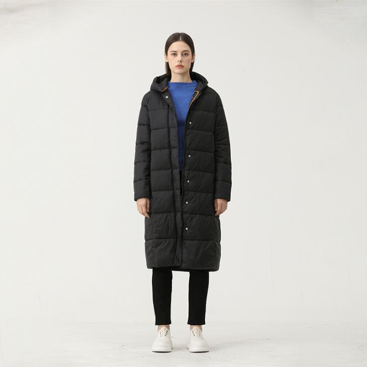 Coats & Jackets |  Womens Navy Faux Fur Trim Hood Long Puffer Coat Clothing Coats & Jackets