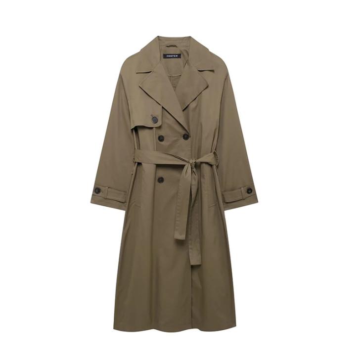 Coats & Jackets |  Womens Stone Double Breasted Mac Clothing Coats & Jackets