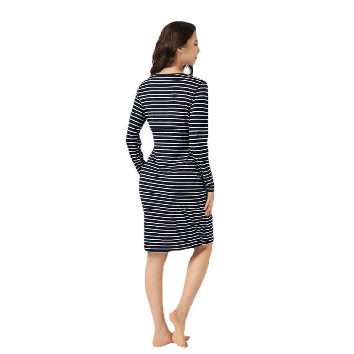 Dresses |  Womens Blue Striped Jersey Mini Dress Clothing Dresses