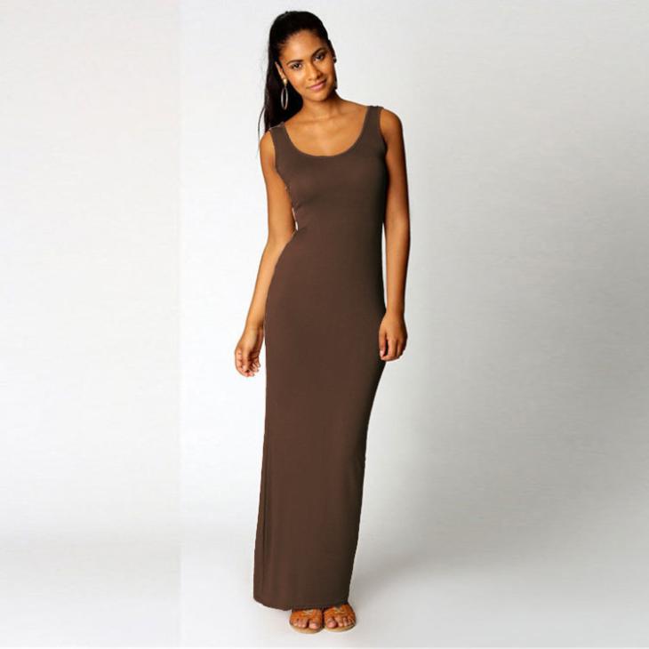 Going Out |  Womens Dark Brown Square Neck Midi Dress Clothing Going Out