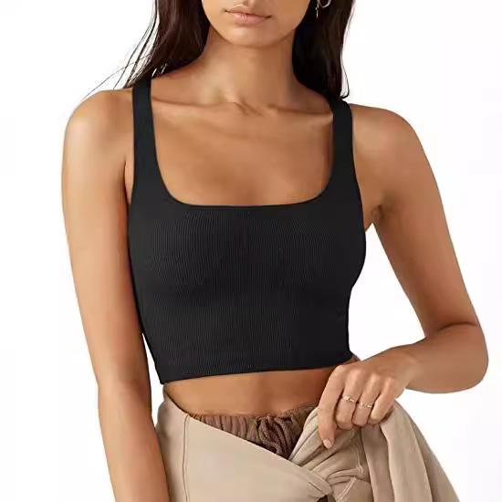 Going Out |  Womens Navy Square Neck Crop Top Clothing Going Out