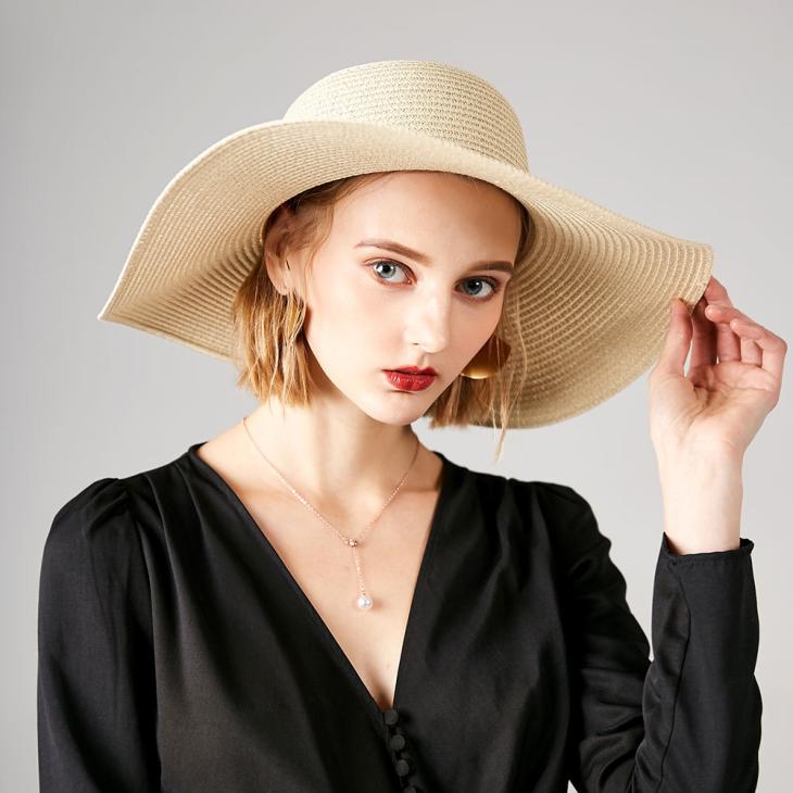 Hats |  Womens Black Straw Effect Oversized Floppy Hat Accessories Hats