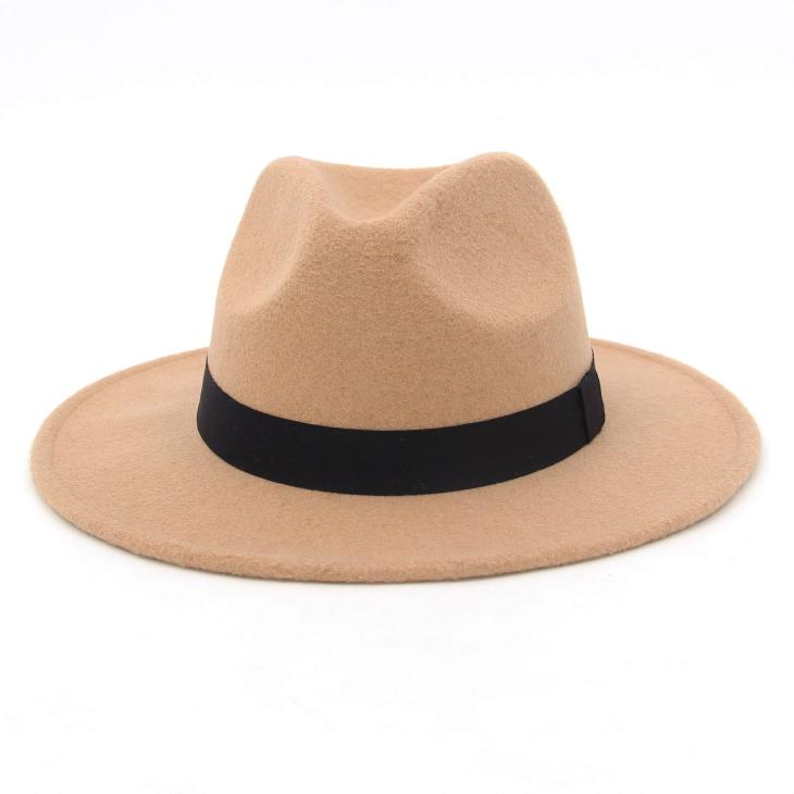 Hats |  Womens Light Brown Ribbon Trim Fedora Accessories Hats