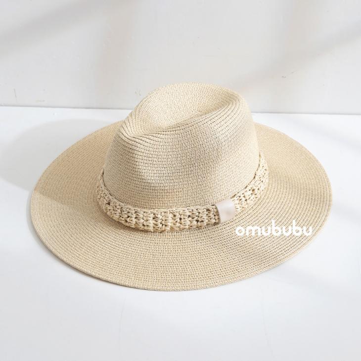 Hats |  Womens Stone Glitter Straw Shell Trim Fedora Hat Accessories Hats