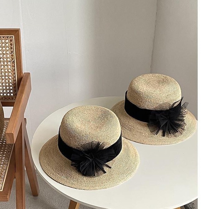 Hats |  Womens Stone Straw Effect Floral Corsage Fedora Hat Accessories Hats