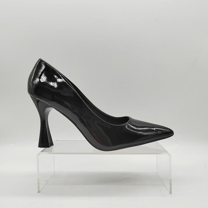 Heels |  Womens Black Patent Stiletto Heel Court Shoes Heels Heels