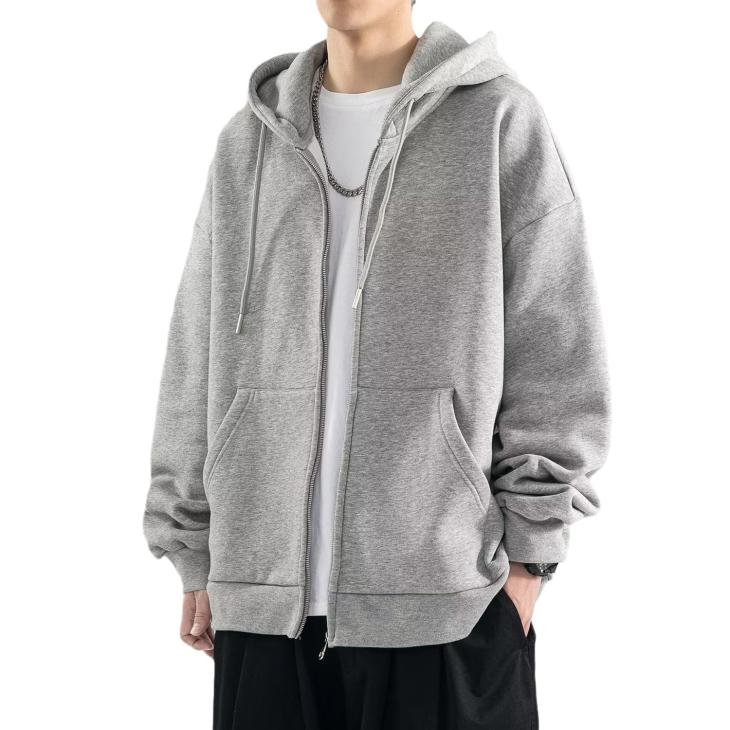 Hoodies & Sweats |  Mens Black Oversized Cotton Blend Zip Hoodie Clothing Hoodies & Sweats