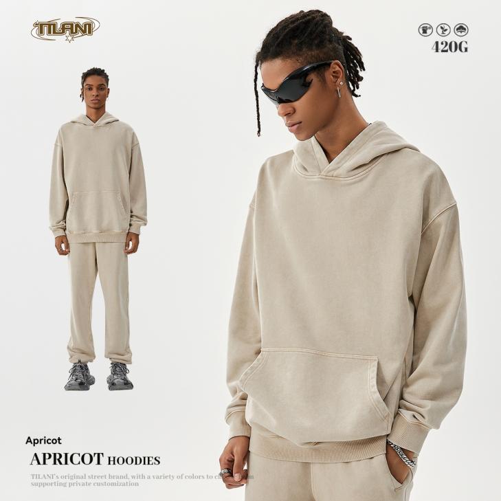 Hoodies & Sweats |  Mens Off White Oversized Cotton Blend Hoodie Basics Basics