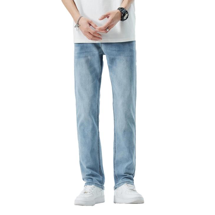 Jeans |  Mens Pale Blue Straight Leg Jeans Clothing Denim