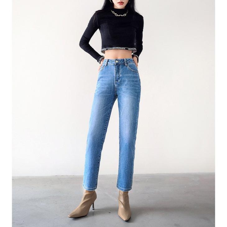 Jeans |  Womens Blue Slim Fit Denim Mom Jeans Clothing Jeans