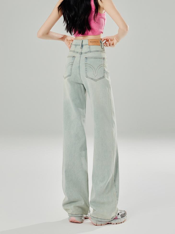 Jeans |  Womens Pale Blue High Waist Adalae Wide Leg Jeans Clothing Jeans