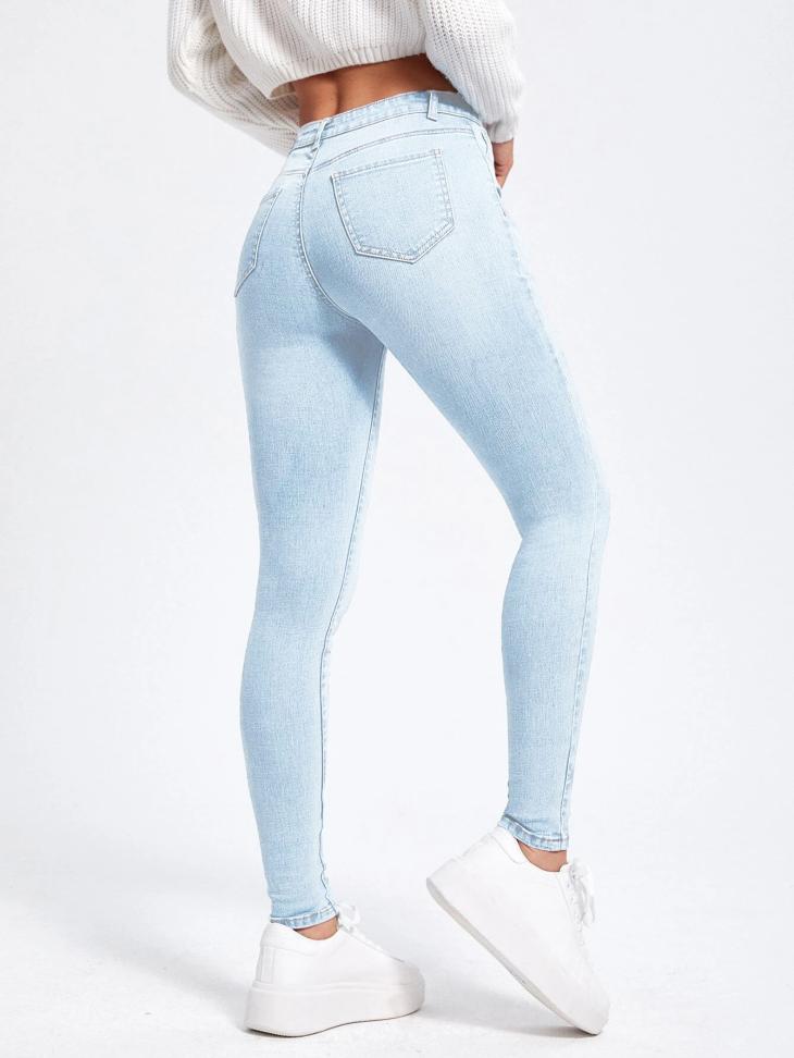 Jeans |  Womens Pale Blue High Waist Hallie Super Skinny Jeans Clothing Jeans