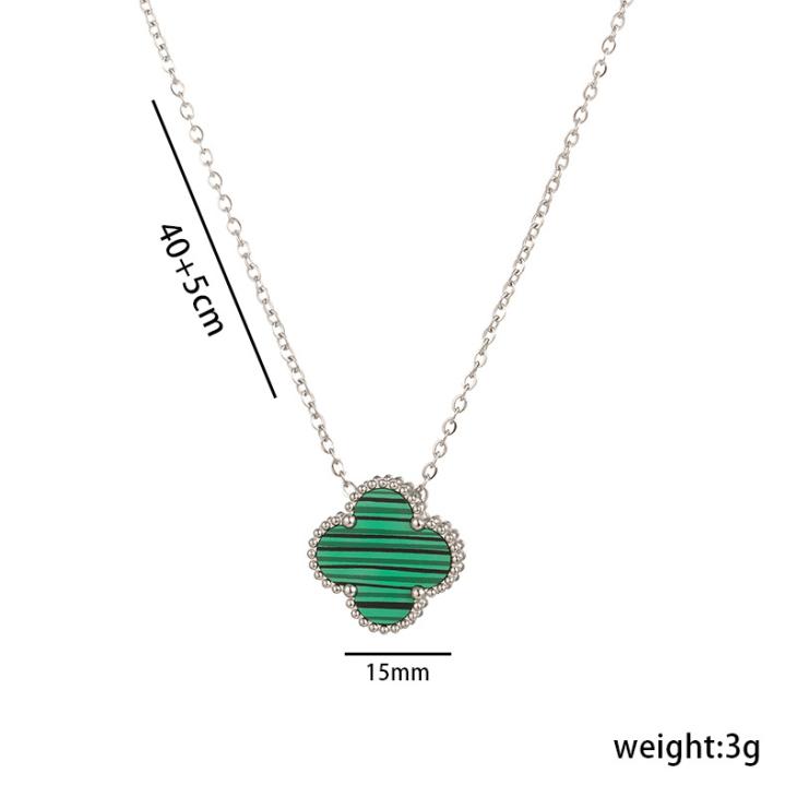 Jewellery |  Womens Green Clover Pendant Necklace Accessories Jewellery