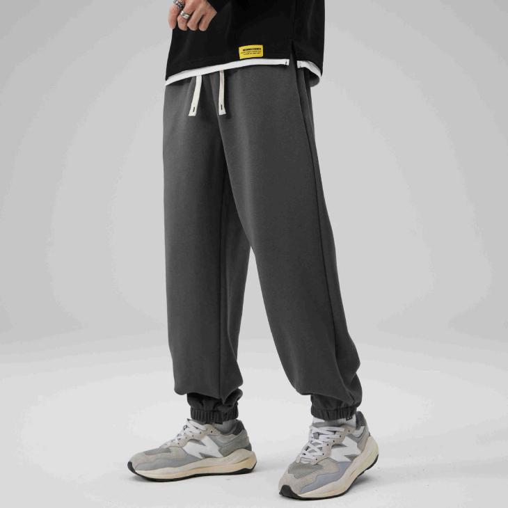 Joggers |  Mens Pale Grey Jersey Cuffed Joggers Clothing Joggers