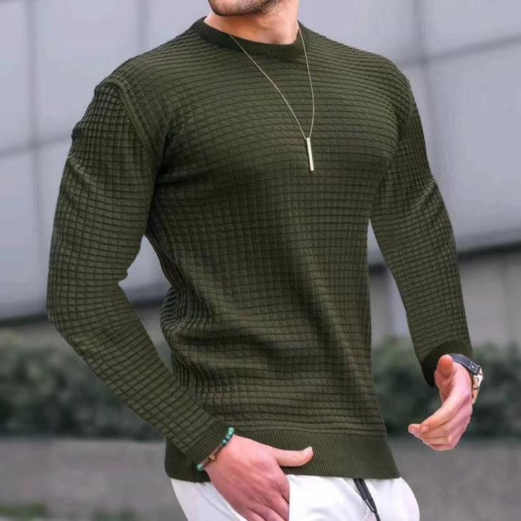 Jumpers & Cardigans |  Mens Black Regular Waffle Knit Cotton Jumper Clothing Jumpers & Cardigans