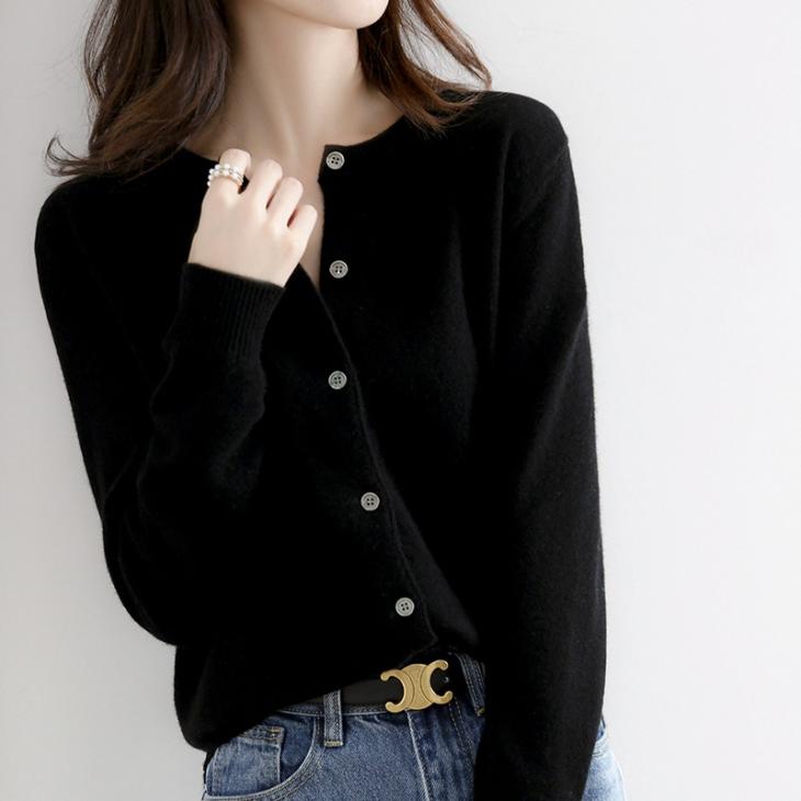 Jumpers & Cardigans |  Womens Black Soft Knit Cardigan Clothing Jumpers & Cardigans