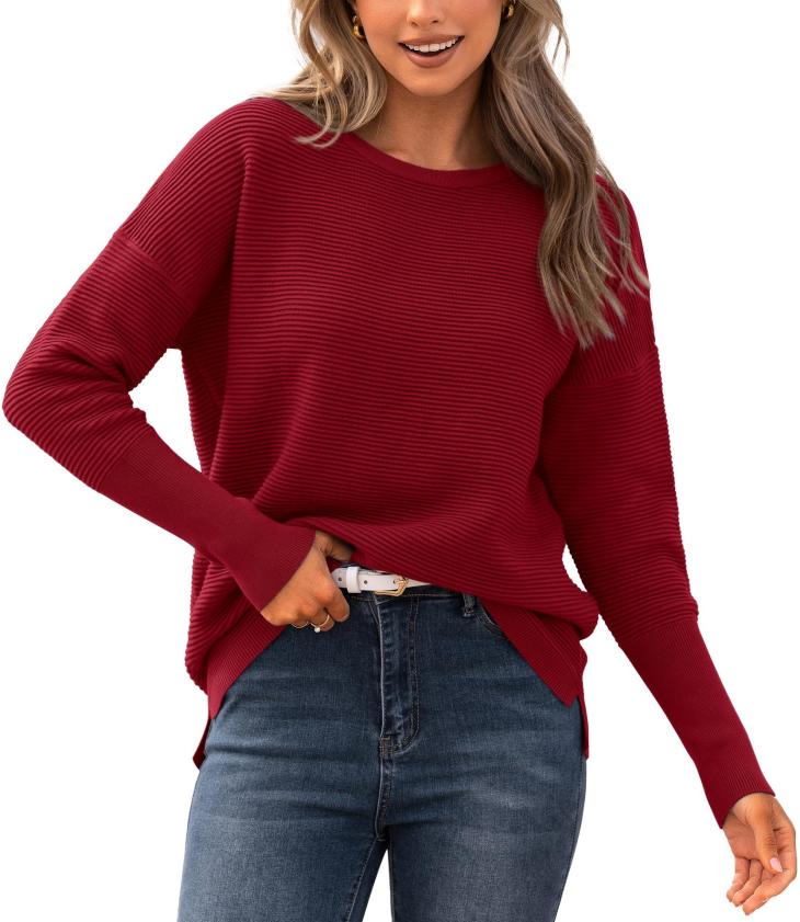 Jumpers & Cardigans |  Womens Grey Soft Touch Batwing Sleeve Jumper Clothing Jumpers & Cardigans