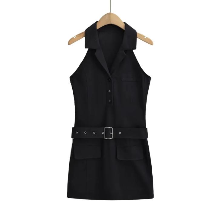 Jumpsuits & Playsuits |  Womens Black Belted Playsuit Clothing Jumpsuits & Playsuits