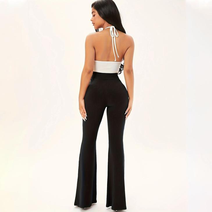 Jumpsuits & Playsuits |  Womens Black Ribbed Jersey Jumpsuit Clothing Jumpsuits & Playsuits