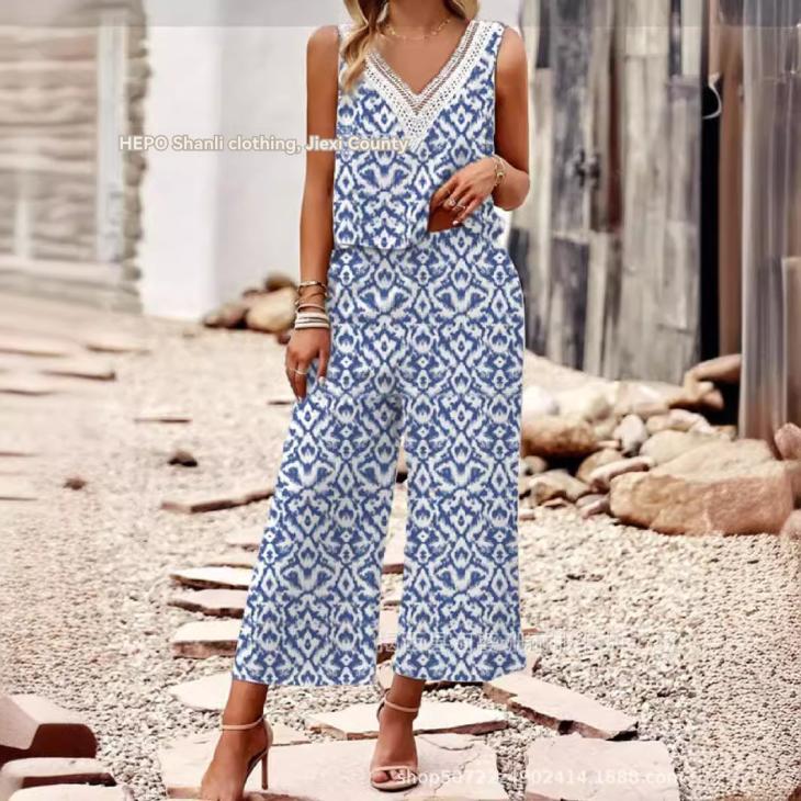 Jumpsuits & Playsuits |  Womens Mela Green Daisy Print Sleeveless Crop Jumpsuit Clothing Jumpsuits & Playsuits