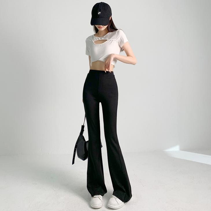 Leggings |  Womens Black High Waist Flared Leggings Clothing Leggings