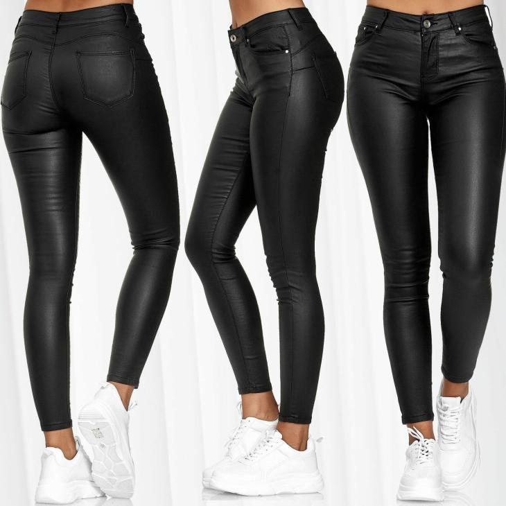 Leggings |  Womens Black Leather-Look Leggings Clothing Leggings