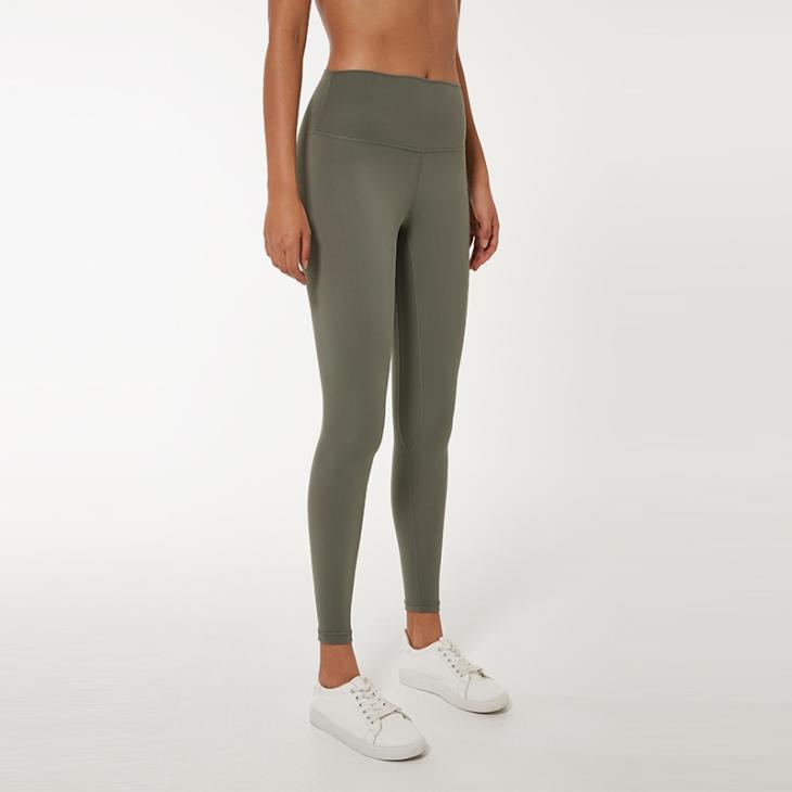 Leggings |  Womens Khaki Ribbed Leggings Clothing Leggings