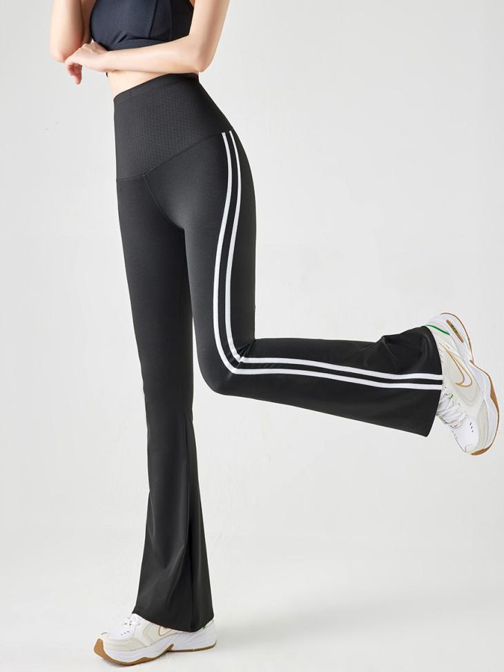 Leggings |  Womens Light Grey Side-Stripe Flare Leggings Clothing Leggings