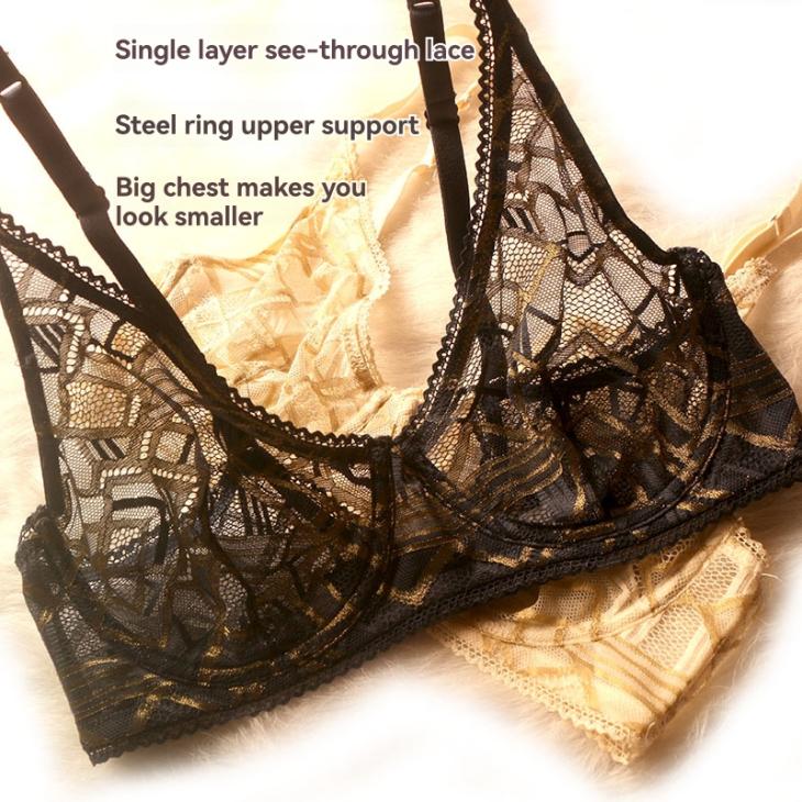 Lingerie |  Womens Black Butterfly Lace V Front Thong Clothing Lingerie