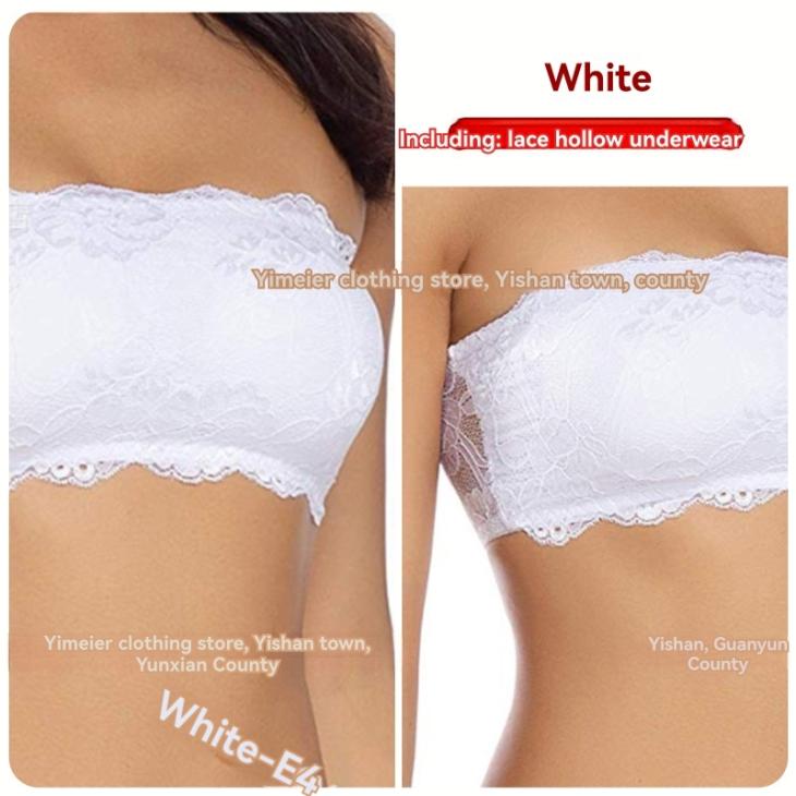 Lingerie |  Womens White Lace Moulded Strapless Bra Clothing Lingerie