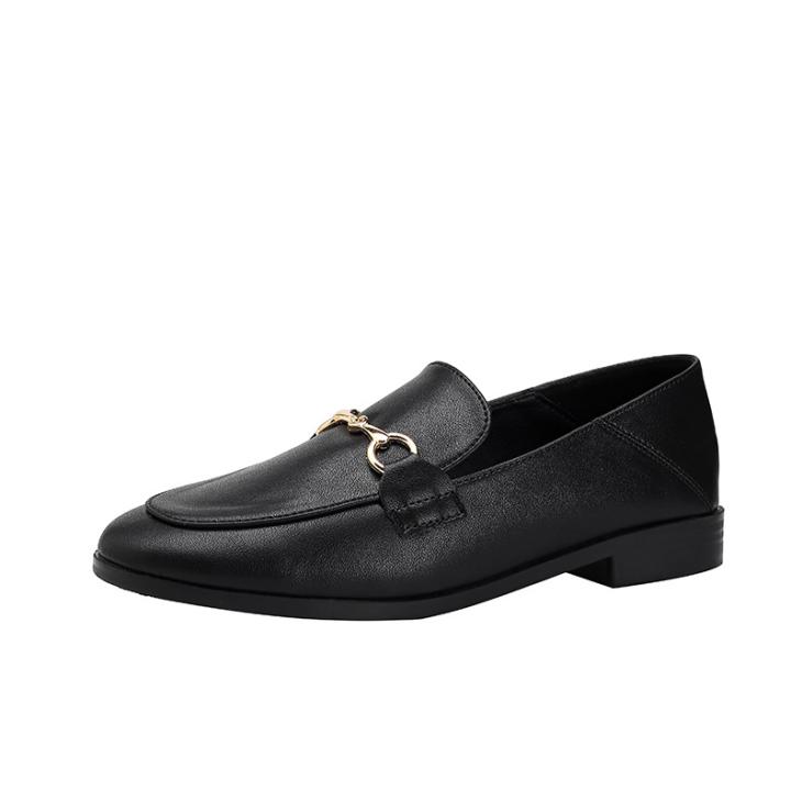 Loafers |  Womens Black Leather Snaffle Trim Loafers Shoes Loafers