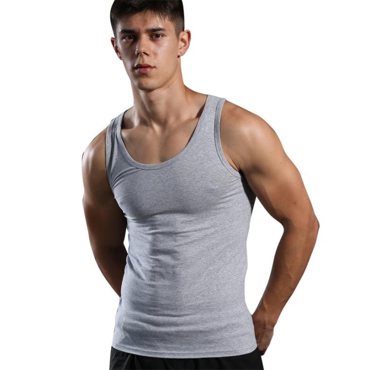 Lounge & Sports |  Mens White Ribbed Jersey Muscle Fit Vest Basics Basics