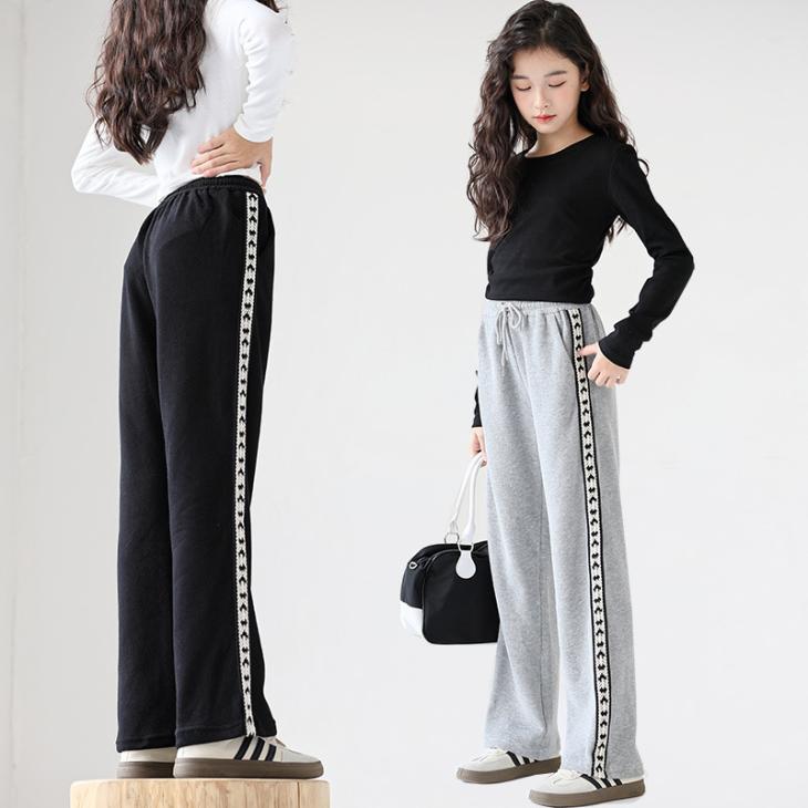 Lounge & Sports |  Womens Black Animal Print Side Stripe Wide Leg Joggers Clothing Lounge & Sports