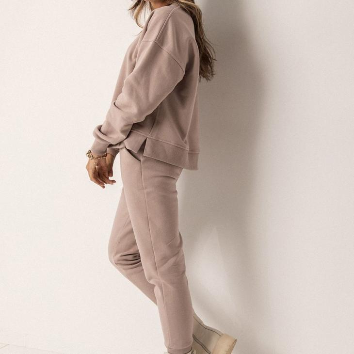 Lounge & Sports |  Womens Camel Cotton-Blend Cuffed Joggers Clothing Lounge & Sports