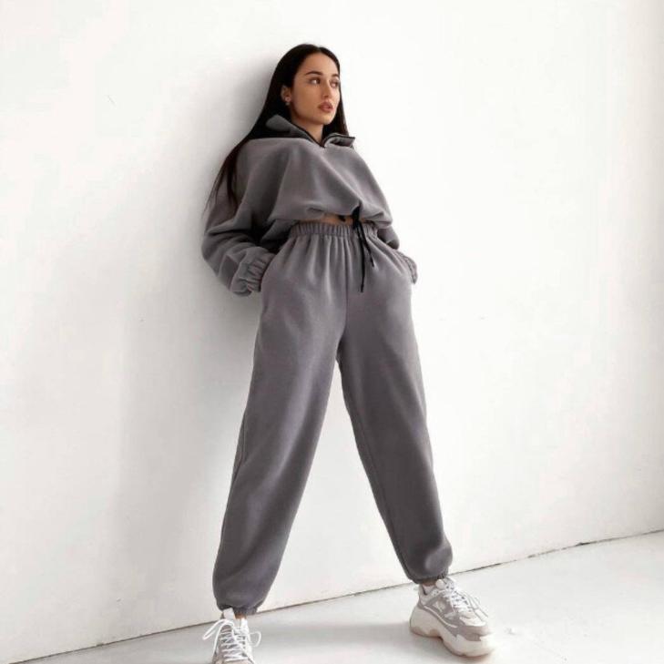 Lounge & Sports |  Womens Dark Grey Acid Wash Cuffed Joggers Clothing Lounge & Sports