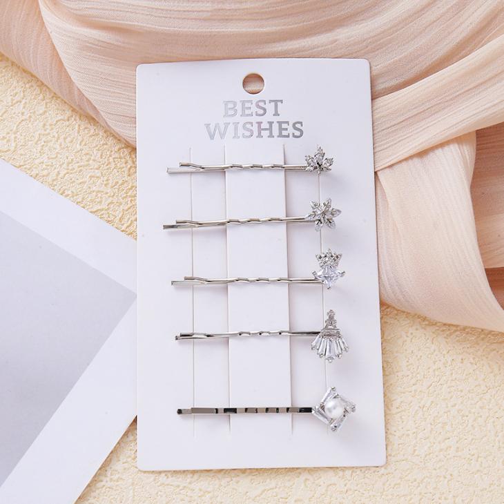 Multipacks |  Womens 3 Pack Silver Textured Hair Slides Accessories Multipacks