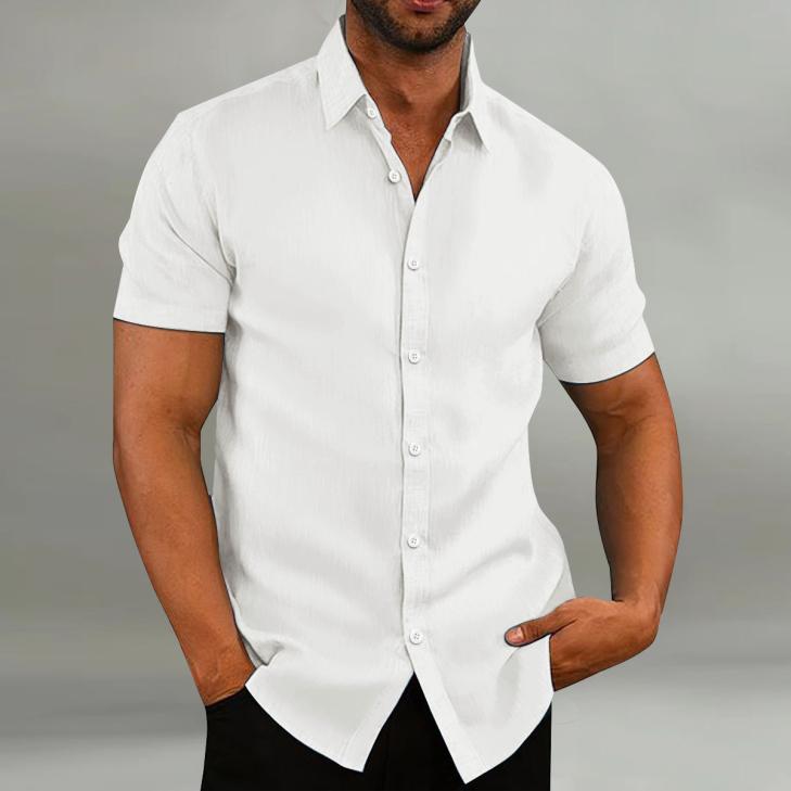 Muscle Fit |  Mens White Short Sleeve Muscle Fit Oxford Shirt Clothing Mens